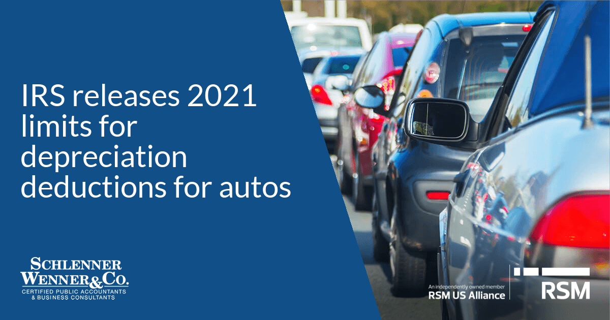 IRS releases 2021 limits for depreciation deductions for autos